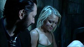 Suspended Blonde Deep Throat Fucked Hard