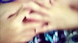 Beautiful slut gives footjob then gets fucked hard in bed!