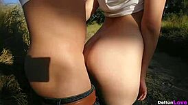 Petite latina teen bent over in public doggystyle creampie after wild bike ride