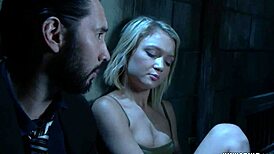 Suspended Blonde Deep Throat Fucked Hard