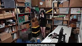 Petite teen Ivy Aura gets punished for stealing clothes in garage