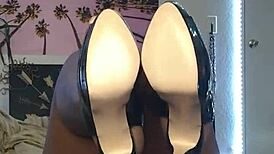 hey bbw femdom goddess in high heels dominates sexy lesbian ass 😈