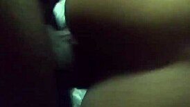 My petite ebony Jackie sucks cock