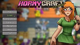 Hornycraft minecraft parody hentai game ep 33 the witch sucks steve huge cock while he talks to alex 😈