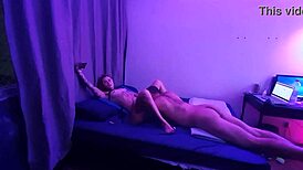 Mr K licks and sucks Dracas' big tight pussy, getting it wet