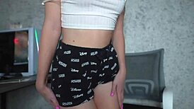 Petite Teen Fingers Juicy Pussy with Toys