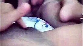 Beautiful slut gives footjob then gets fucked hard in bed!