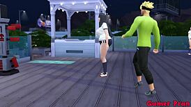 boruto and hinata fuck in shower after training