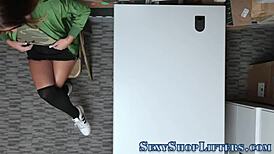 Busty Teen Plowed Hard by Mall Cop in Shop