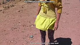 pretty girl fucks on sandy beach