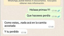 latina teen chats horny on web and phone, losing herself in desire