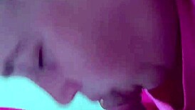 This pawg amateur sucks a thick white cock like a pro