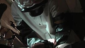 RubberNurse Agnes Dominates in Heavy Gasmask Gear for Extreme Colon Play!