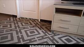 These two hot latina stepsisters invite stepbrother for wild threesome POV!