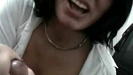 Nikki Adams Teases with a Close-Up Handjob on Petite Teen