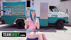 Jewelz Blu fucks for ice cream in hot day interview