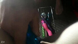 i watched my girlfriend cum hard using two vibrators in her tight pussy, feeling every pulse