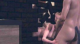 hey, wanna see a hot blonde hentai babe fucked by two through a wall?