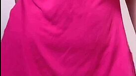 My wife was showing off on webcam, posing and teasing in a casual way.