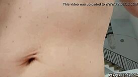 Shy Brunette Girl Enjoys Her Back Body Massage