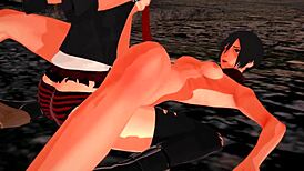 Annie Leonhart gets creampied by Mikasa Ackermann in 3D futanari action 😈