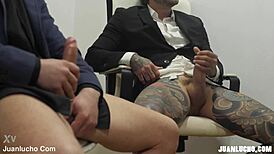 Intense handjob casting session!