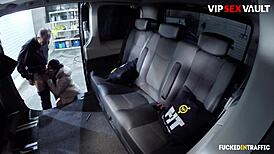 Nerdy Brunette Any Maax Cheats for Big Dick Chauffer Fuck in Traffic