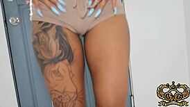 mia mercy takes on cameron cox in a wild ebony clash