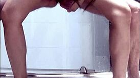 Asian Milf Housekeeper Shaves Pussy and Fucks in Shower