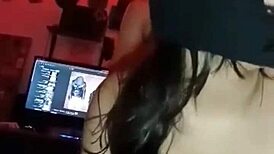 Latina prostitute bent over in doggystyle anal with monster cock cumshot