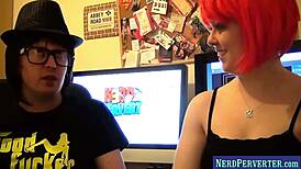 hey, check this nerd perverter with a hot pornstar