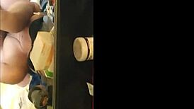 Blonde milf masturbates with dildo!