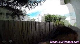 Reality Teen 18+ Gets Facial Cumshot Outdoors