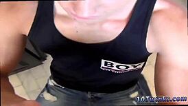 Boys engage in bareback gay sex