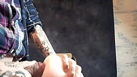 Hey, watch this gay solo jerking off in Spain with pussy and cock vibes