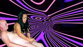 Check out this sexy latina stripping and dancing, clothes ripped for cum on boobs in 4K.