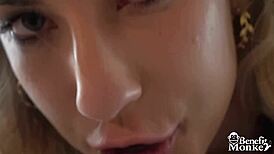 shona river returns with petite blonde charm and small tits in pov scene