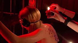 Blonde Girl Handcuffed And Spanked Backstage