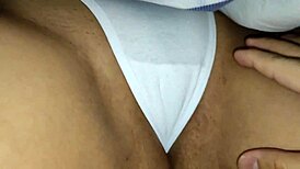 Divina chica shows off sensual panty in her tempting room