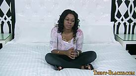 Hey, wanna see this ebony slut take a messy facial?