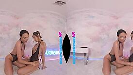 Vr pornstars gianna dior and anissa kate perform oral sex on you