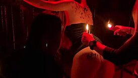 Blonde Girl Handcuffed And Spanked Backstage