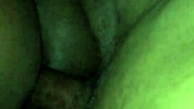 this homemade video shows a big black cock slowly entering an ebony girl's wet pussy.