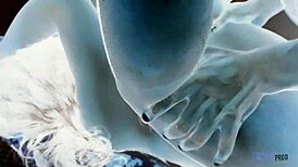 Step sister surprises boyfriend with doggystyle in the dark on Valentine's