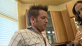 Hey, wanna see this milf ride after a sloppy blowjob?