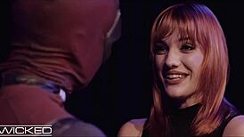 i watch mary jane ride deadpool's big coc in cosplay