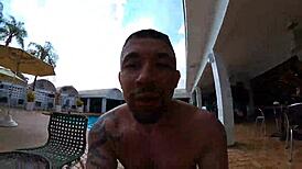 a morena wanted to give me her ass in the pool for anal fuckin!