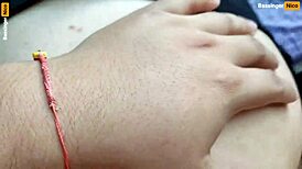 Visiting my cousin ends with fucking while her boyfriend waits, pov blowjob and assfucking