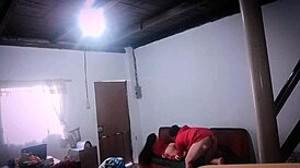 This Venezuelan is fucking her housemate with a monster cock, getting her big ass pounded in anal.
