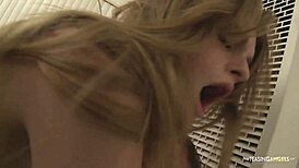 Reality Star Faye Reagan Banged Hard by Horny Boyfriend All Over the House. Kitchen Orgasm and Cowgirl Action!